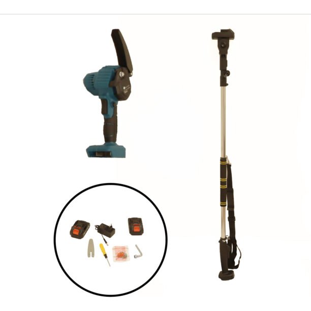 Mini Motosserra Poda A Bateria 21v + Cabo Extensor 2 Metros