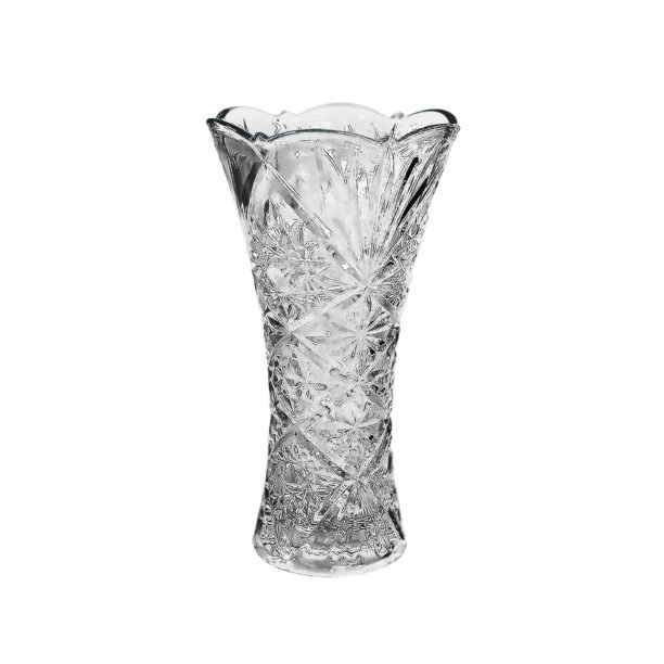 Vaso De Vidro Alto Relevo Festa Mesa Decorativo