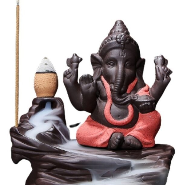 Incensário Fumaça Ganesha Sabedoria Indiano Esoterico