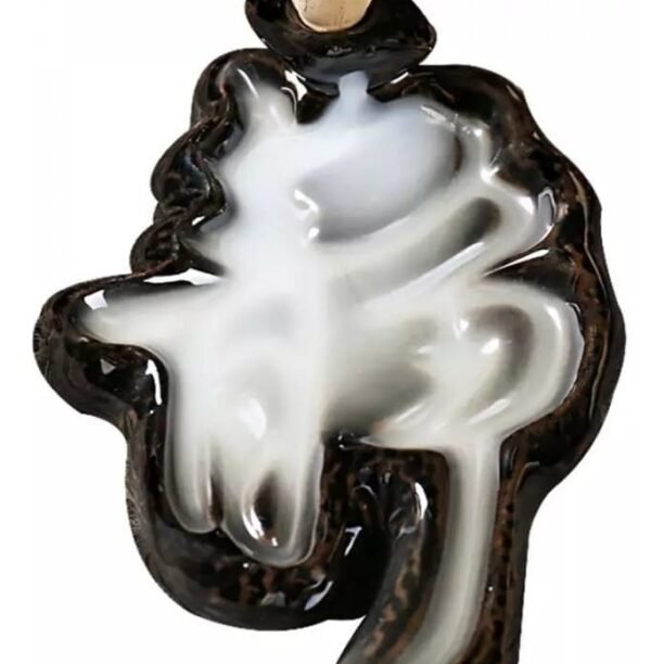 Incensário Fumaça Kanji Tranquilidade Decoração Zen