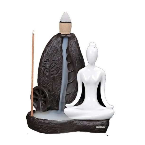 Incensário Fumaça Meditação Zen Flores Feng Shui