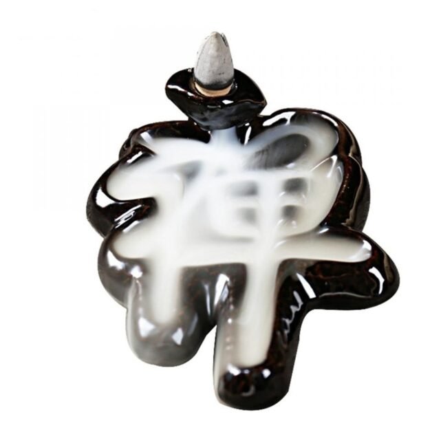 Incensário Kanji Zen Fumaça Cascata Incenso Esotérico