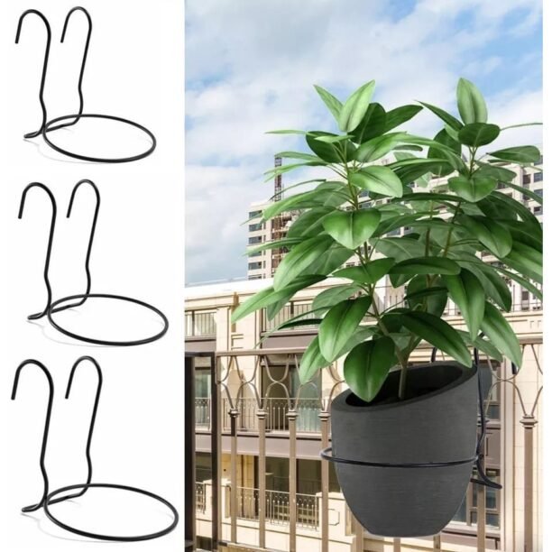 Suporte Para Vasos De Flores De Parede Metal 21cm