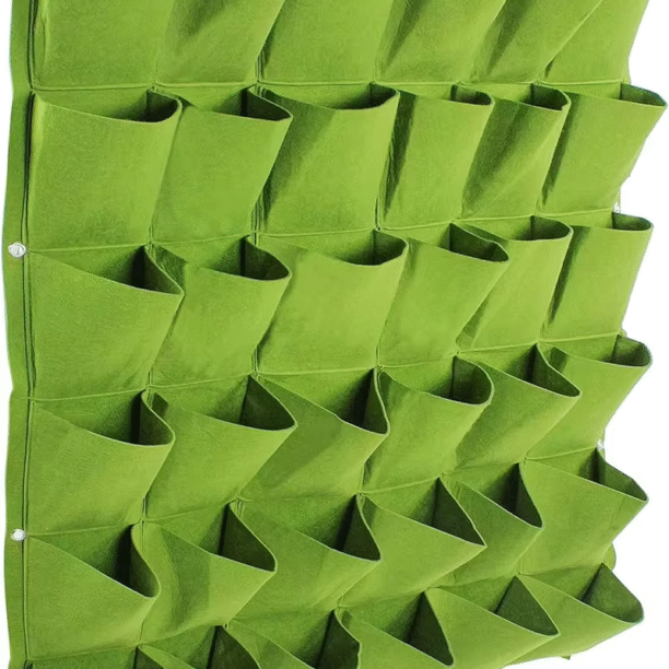 Jardim Vertical 36 Bolsos Pendurado Plantador De Parede