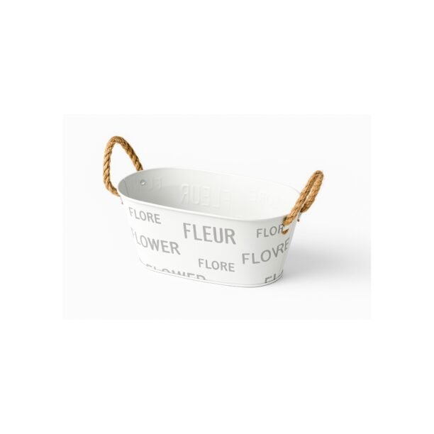 Balde Metal Retro Oval 16x9.5x21cm