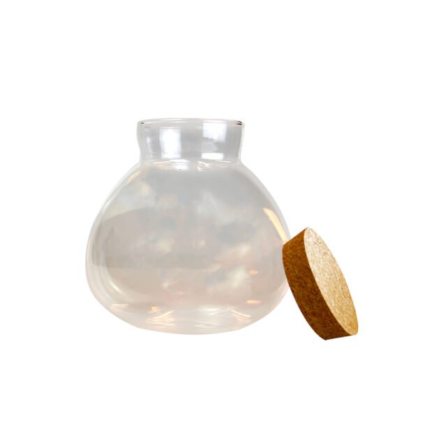 Vaso De Vidro Com Rolha Decor Armazenar Condimentos