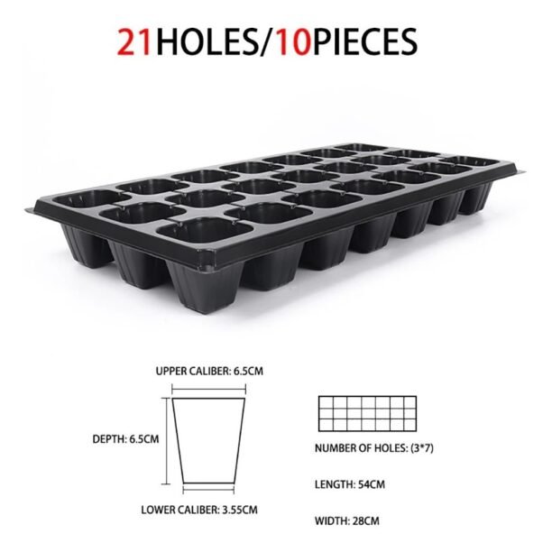 Kit C/ 10 Bandeja Para Mudas / Sementeira 21 Celulas