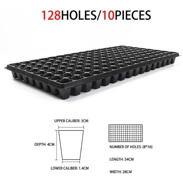 Kit C/ 10 Bandeja Para Mudas / Sementeira 128 Celulas
