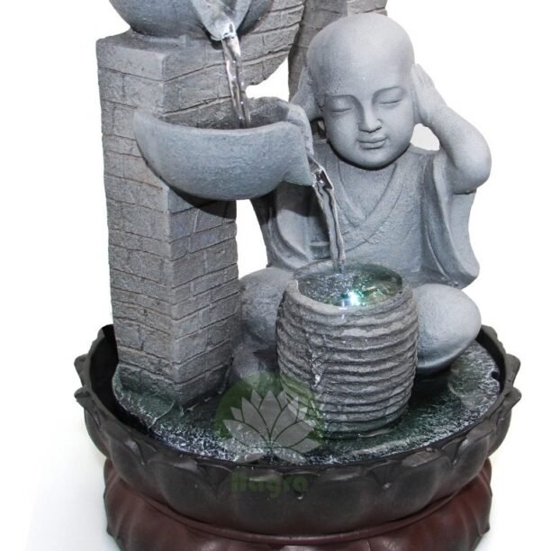 Fonte Cascata Água Relaxante Mesa Buda Com Bomba