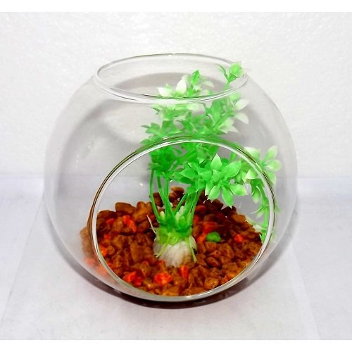Vaso De Vidro Castiçal Mesa Vela Decorativo Terrário
