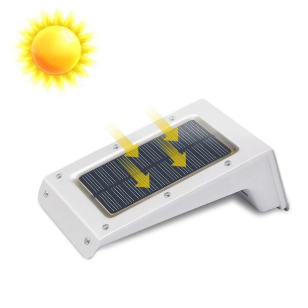 Luminária Solar Led BQ P/ Jardim Escadas Caixa C/2P
